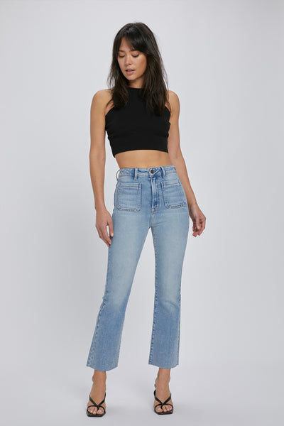 HD3638C Happi High-Rise Basic Cropped Flare - Main Street Boutique
