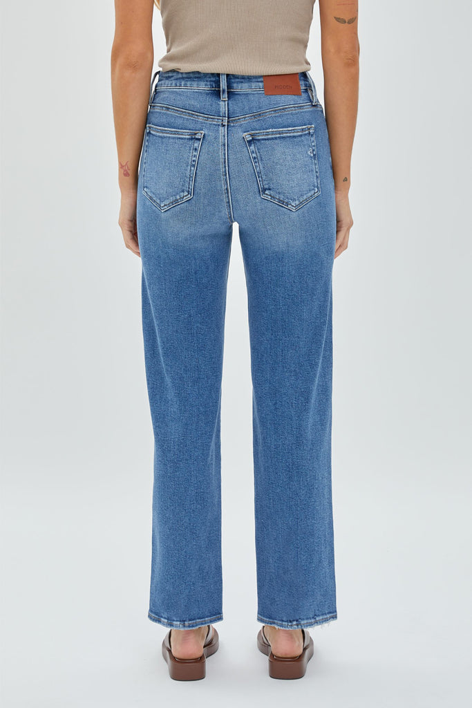 [TRACEY] Medium Wash Clean Stretch Straight