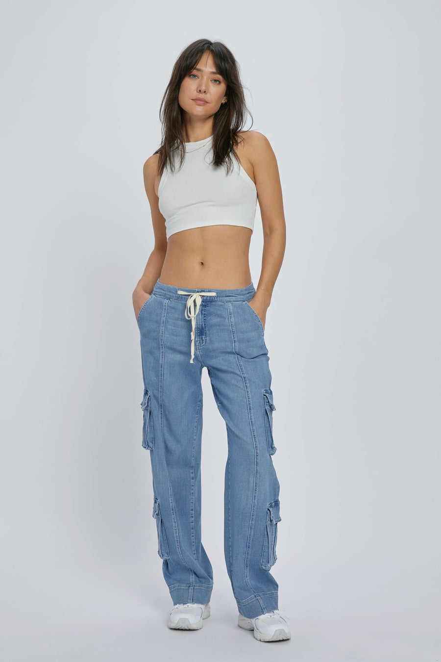 [ALYX] MEDIUM WASH BAGGY DOUBLE CARGO PANTS