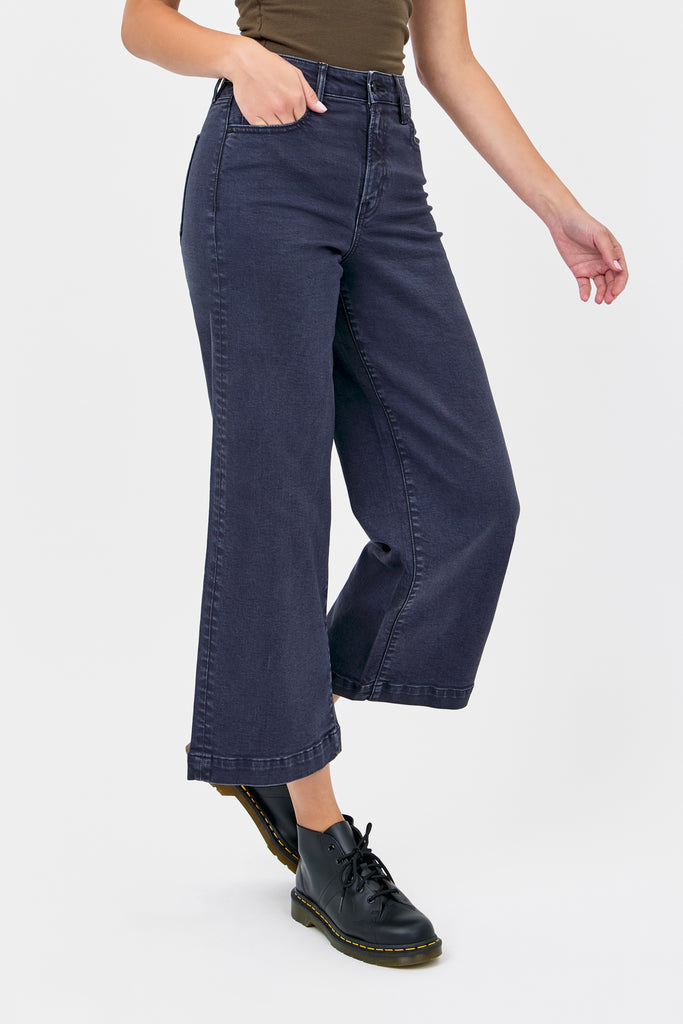 [NORI] Carbon Wash Stretch 26" Inseam Wideleg