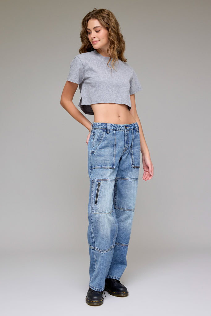 [ALYX] MEDIUM WASH FASHION LOW SLUNG BAGGY JEAN