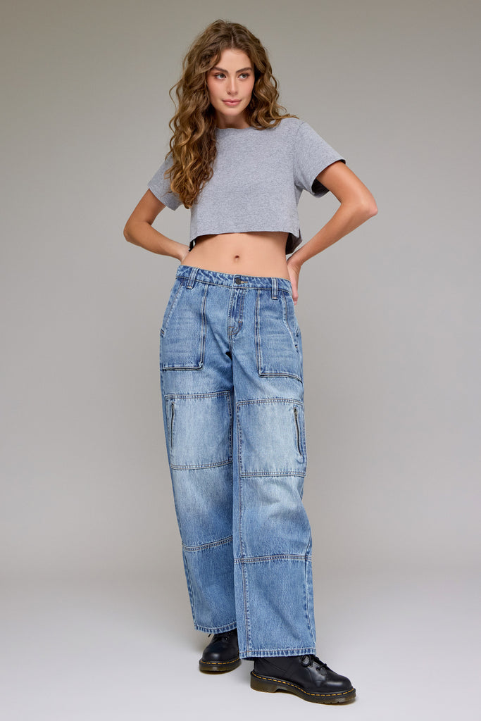 [ALYX] MEDIUM WASH FASHION LOW SLUNG BAGGY JEAN